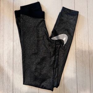 Nike Pro Leggings - Black and Silver